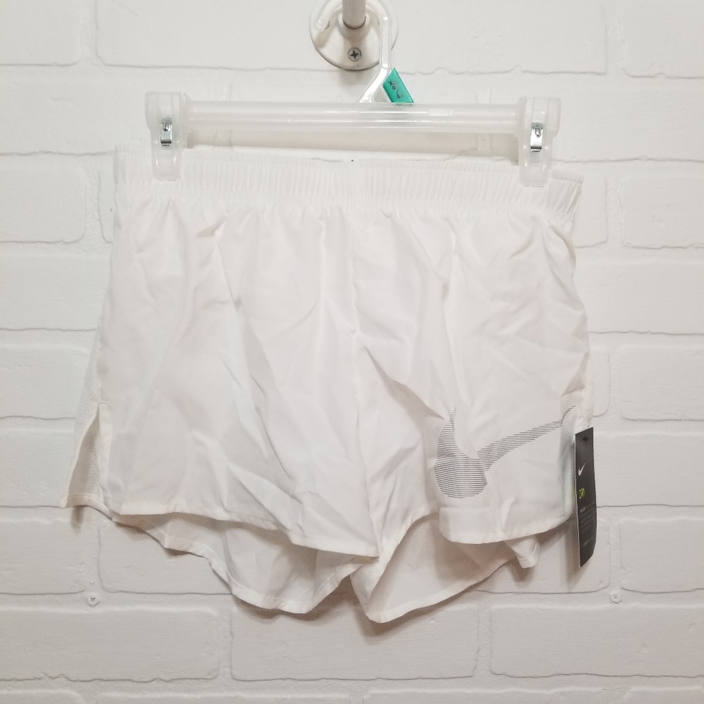 BNWT Pure White Nike Running Shorts Med